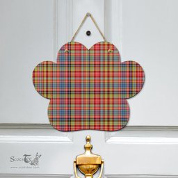 Scottish Ogilvie of Airlie Ancient Clan Tartan Door Sign - Classic Scottish Plaid Tartan Plaid
