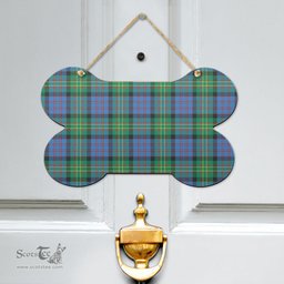 Scottish Bowie Ancient Clan Tartan Door Sign - Classic Scottish Plaid Tartan Plaid