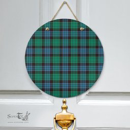 Scottish Stewart Old Ancient Clan Tartan Door Sign - Classic Scottish Plaid Tartan Plaid