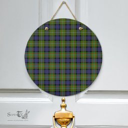 Scottish Fergusson Modern Clan Tartan Door Sign - Classic Scottish Plaid Tartan Plaid