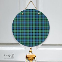 Scottish Campbell Ancient 01 Clan Tartan Door Sign - Classic Scottish Plaid Tartan Plaid
