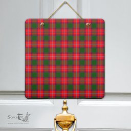 Scottish Rattray Modern Clan Tartan Door Sign - Classic Scottish Plaid Tartan Plaid