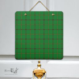 Scottish Don Tribe of Mar Clan Tartan Door Sign - Classic Scottish Plaid Tartan Plaid