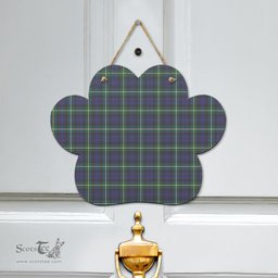 Scottish Campbell Argyll Modern Clan Tartan Door Sign - Classic Scottish Plaid Tartan Plaid
