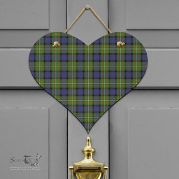 Scottish Fergusson Modern Clan Tartan Door Sign - Classic Scottish Plaid Tartan Plaid