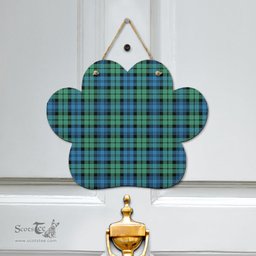 Scottish Campbell Ancient 01 Clan Tartan Door Sign - Classic Scottish Plaid Tartan Plaid