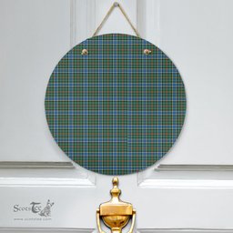 Scottish Ogilvie Hunting Ancient Clan Tartan Door Sign - Classic Scottish Plaid Tartan Plaid