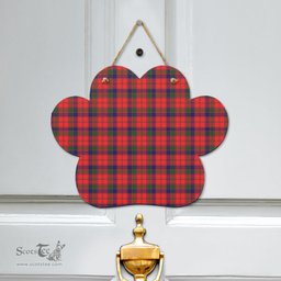 Scottish Robertson Modern Clan Tartan Door Sign - Classic Scottish Plaid Tartan Plaid