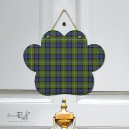 Scottish Fergusson Modern Clan Tartan Door Sign - Classic Scottish Plaid Tartan Plaid