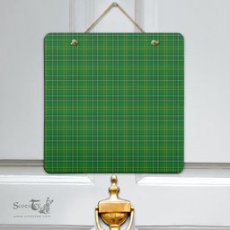 Scottish Wexford County Clan Tartan Door Sign - Classic Scottish Plaid Tartan Plaid