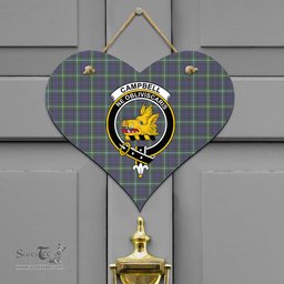 Scottish Campbell Argyll Modern Clan Tartan Door Sign - Crest Classic Scottish Plaid Tartan Plaid
