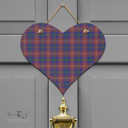 Scottish Chisholm Hunting Modern Clan Tartan Door Sign - Classic Scottish Plaid Tartan Plaid