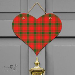Scottish MacQuarrie Modern Clan Tartan Door Sign - Classic Scottish Plaid Tartan Plaid