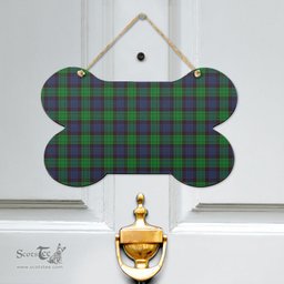 Scottish Stewart Old Modern Clan Tartan Door Sign - Classic Scottish Plaid Tartan Plaid