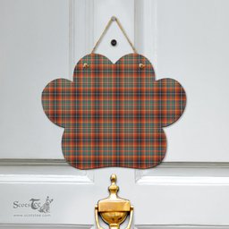 Scottish Innes Ancient Clan Tartan Door Sign - Classic Scottish Plaid Tartan Plaid