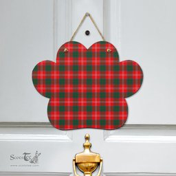 Scottish Chisholm Modern Clan Tartan Door Sign - Classic Scottish Plaid Tartan Plaid