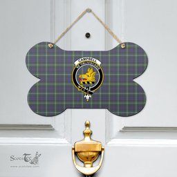 Scottish Campbell Argyll Modern Clan Tartan Door Sign - Crest Classic Scottish Plaid Tartan Plaid