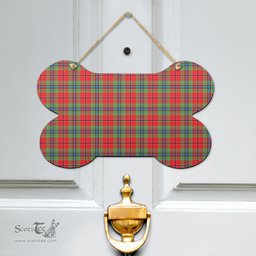 Scottish MacLean of Duart Modern Clan Tartan Door Sign - Classic Scottish Plaid Tartan Plaid