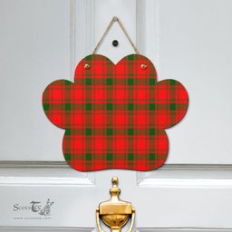 Scottish MacQuarrie Modern Clan Tartan Door Sign - Classic Scottish Plaid Tartan Plaid