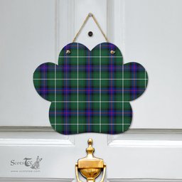 Scottish MacDonald of the Isles Hunting Modern Clan Tartan Door Sign - Classic Scottish Plaid Tartan Plaid