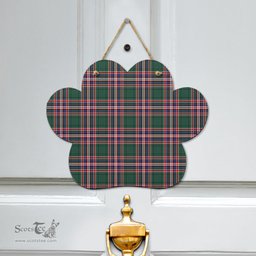 Scottish MacFarlane Hunting Modern Clan Tartan Door Sign - Classic Scottish Plaid Tartan Plaid