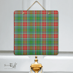 Scottish Muirhead Clan Tartan Door Sign - Classic Scottish Plaid Tartan Plaid