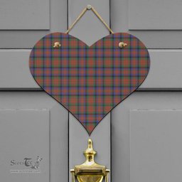 Scottish MacDuff Hunting Modern Clan Tartan Door Sign - Classic Scottish Plaid Tartan Plaid