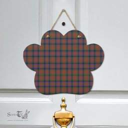 Scottish MacDuff Hunting Modern Clan Tartan Door Sign - Classic Scottish Plaid Tartan Plaid