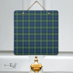 Scottish Forbes Ancient Clan Tartan Door Sign - Classic Scottish Plaid Tartan Plaid