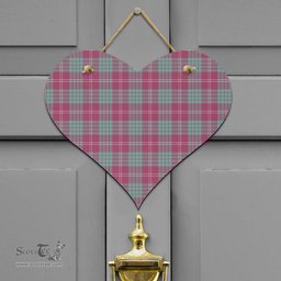 Scottish Crawford Ancient Clan Tartan Door Sign - Classic Scottish Plaid Tartan Plaid