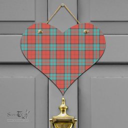 Scottish Dunbar Ancient Clan Tartan Door Sign - Classic Scottish Plaid Tartan Plaid