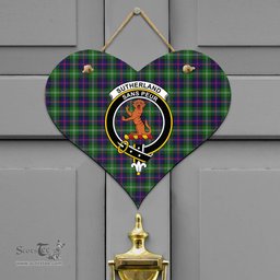 Scottish Sutherland Modern Clan Tartan Door Sign - Crest Classic Scottish Plaid Tartan Plaid