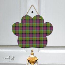 Scottish MacDonald of Clanranald Clan Tartan Door Sign - Classic Scottish Plaid Tartan Plaid
