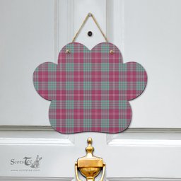 Scottish Crawford Ancient Clan Tartan Door Sign - Classic Scottish Plaid Tartan Plaid