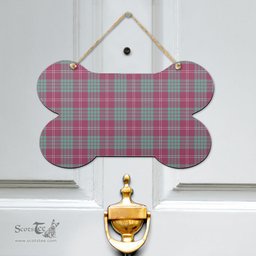 Scottish Crawford Ancient Clan Tartan Door Sign - Classic Scottish Plaid Tartan Plaid
