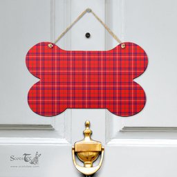 Scottish Rose Modern Clan Tartan Door Sign - Classic Scottish Plaid Tartan Plaid