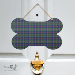 Scottish Wood Modern Clan Tartan Door Sign - Classic Scottish Plaid Tartan Plaid