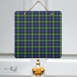 Scottish Baillie Modern Clan Tartan Door Sign - Classic Scottish Plaid Tartan Plaid
