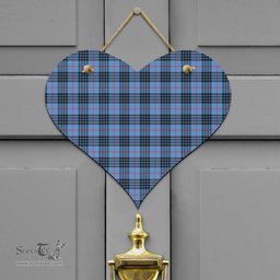 Scottish MacKay Blue Clan Tartan Door Sign - Classic Scottish Plaid Tartan Plaid