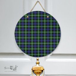 Scottish Baillie Modern Clan Tartan Door Sign - Classic Scottish Plaid Tartan Plaid