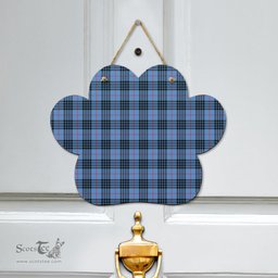 Scottish MacKay Blue Clan Tartan Door Sign - Classic Scottish Plaid Tartan Plaid