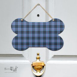 Scottish MacKay Blue Clan Tartan Door Sign - Classic Scottish Plaid Tartan Plaid