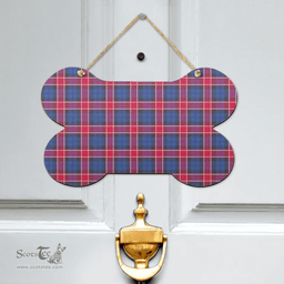 Scottish Graham of Menteith Red Clan Tartan Door Sign - Classic Scottish Plaid Tartan Plaid