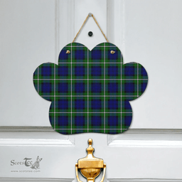 Scottish Forbes Modern Clan Tartan Door Sign - Classic Scottish Plaid Tartan Plaid