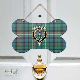 Scottish FERGUSON ANCIENT Clan Tartan Door Sign - Crest Classic Scottish Plaid Tartan Plaid