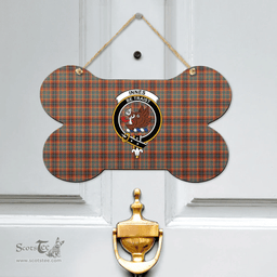 Scottish Innes Ancient Clan Tartan Door Sign - Crest Classic Scottish Plaid Tartan Plaid