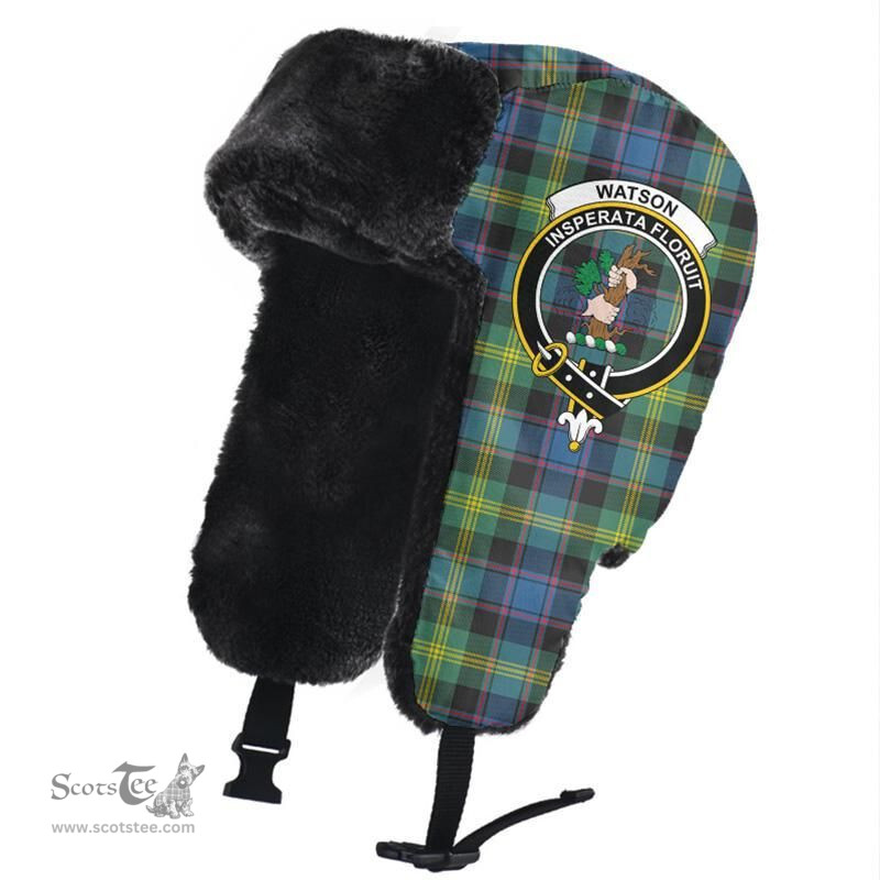 Scottish Watson Ancient Clans Tartan Trapper Hat - Crest Classic Scottish Plaid Tartan Plaid