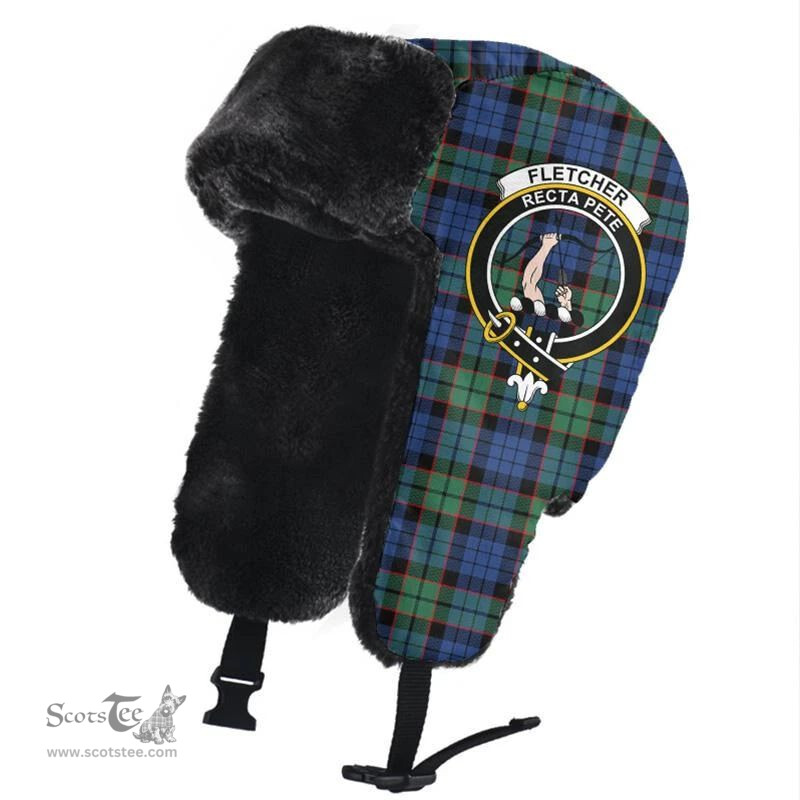 Scottish Fletcher Ancient Clans Tartan Trapper Hat - Crest Classic Scottish Plaid Tartan Plaid