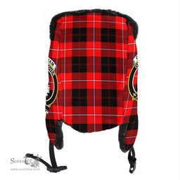 Scottish Cunningham Modern Clans Tartan Trapper Hat - Crest Classic Scottish Plaid Tartan Plaid
