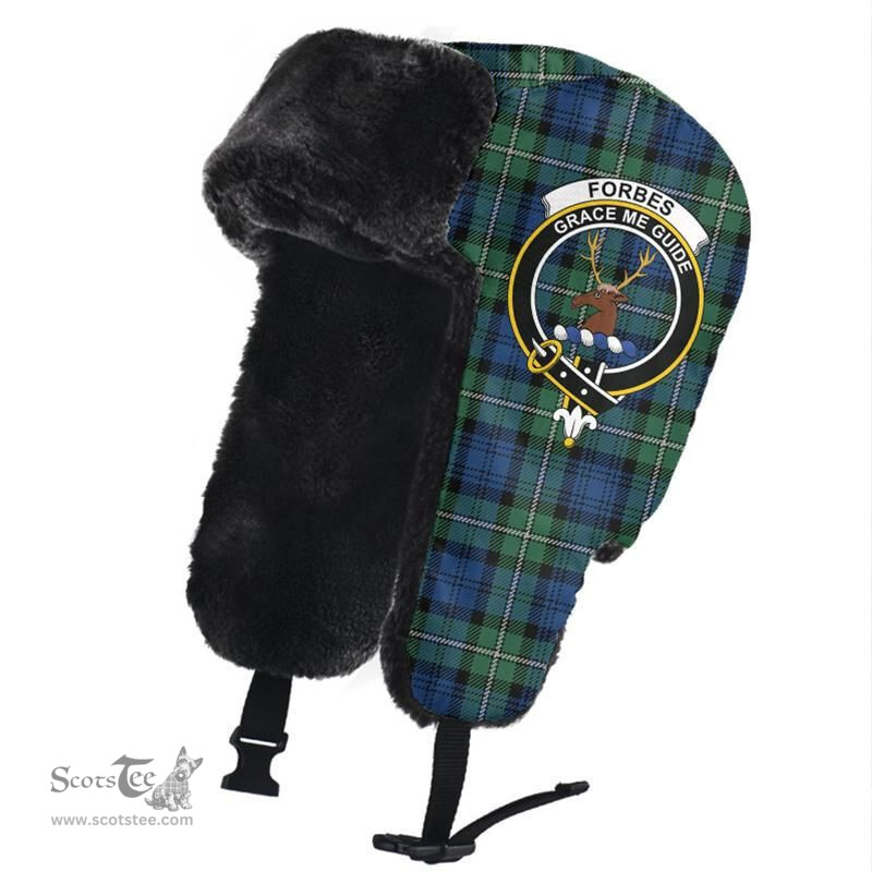 Scottish Forbes Ancient Clans Tartan Trapper Hat - Crest Classic Scottish Plaid Tartan Plaid